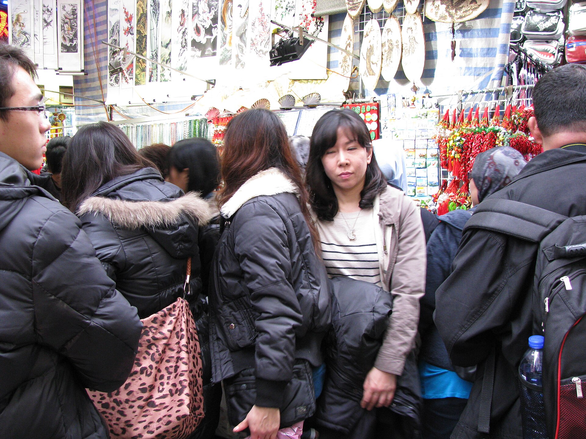 crowded Chinese tourist site queue