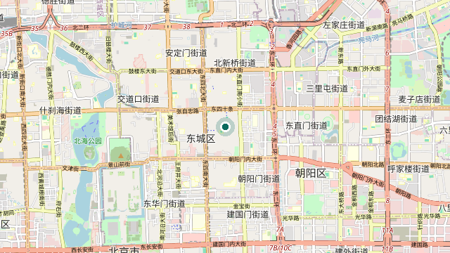 Map showing the location of Dongcheng