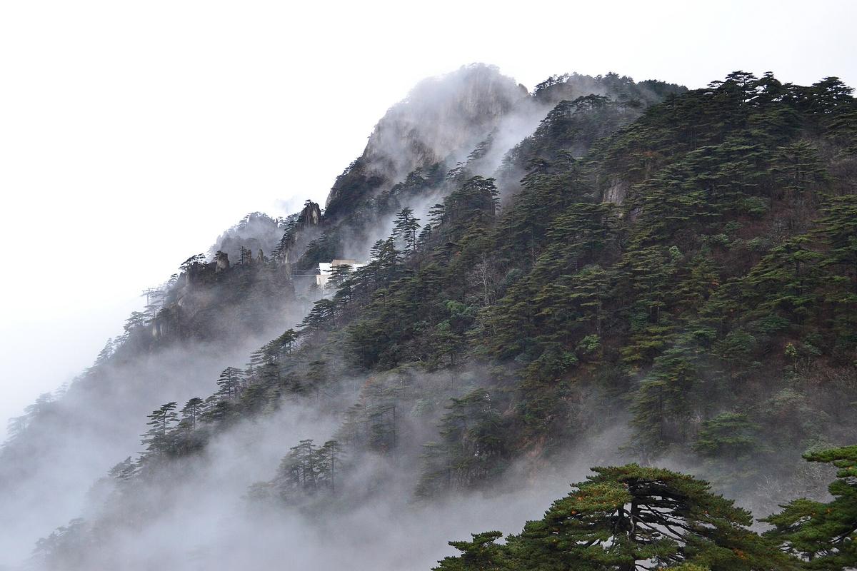 Huangshan mist cliff path
