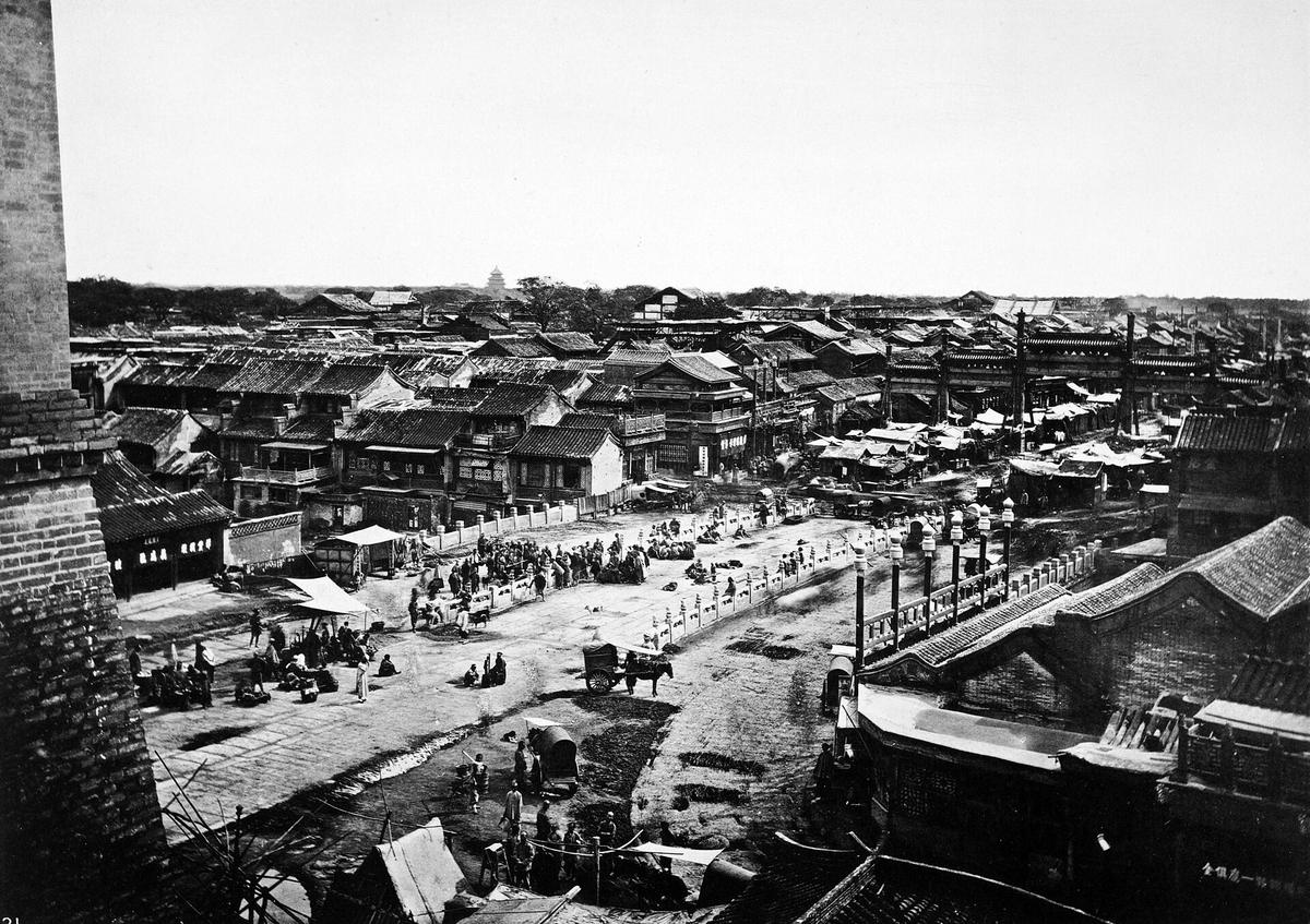 Chinese old street shops wooden
