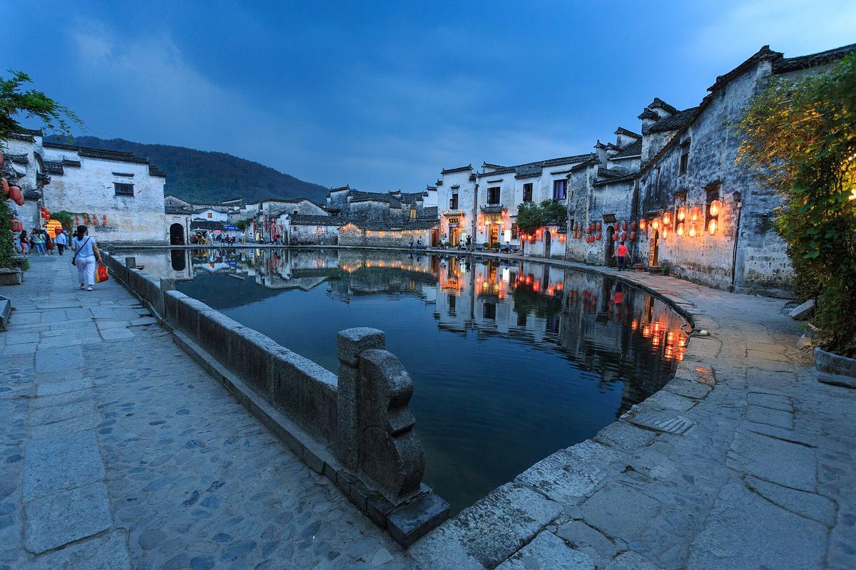 Hongcun village pond reflection Anhui